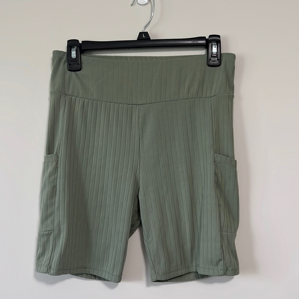 LOVE STREAK | Sage Green Biker Shorts